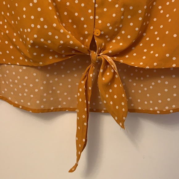 Polka dot yellow tie shirt - Picture 5 of 6